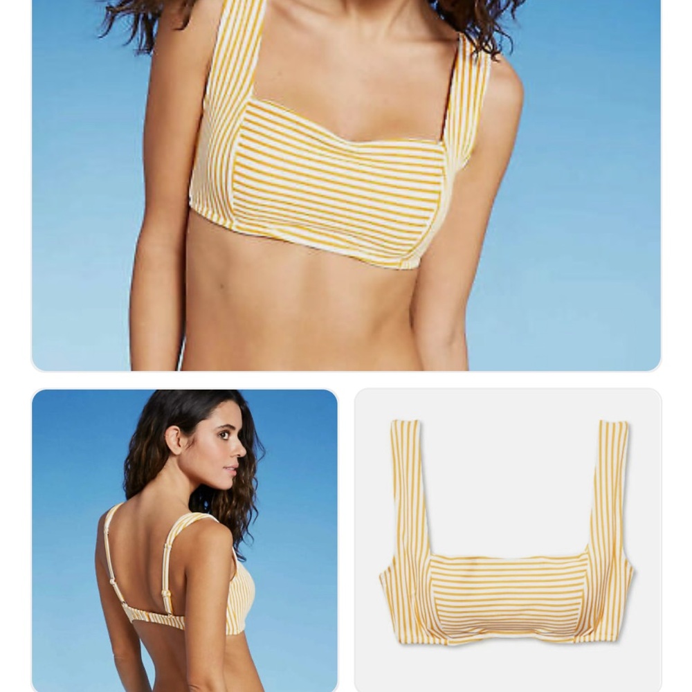 Shade & Shore yellow and white striped bikini - Picture 2 of 10
